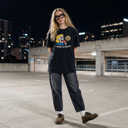 Licked To Death - Oversized Heavy Faded Tee