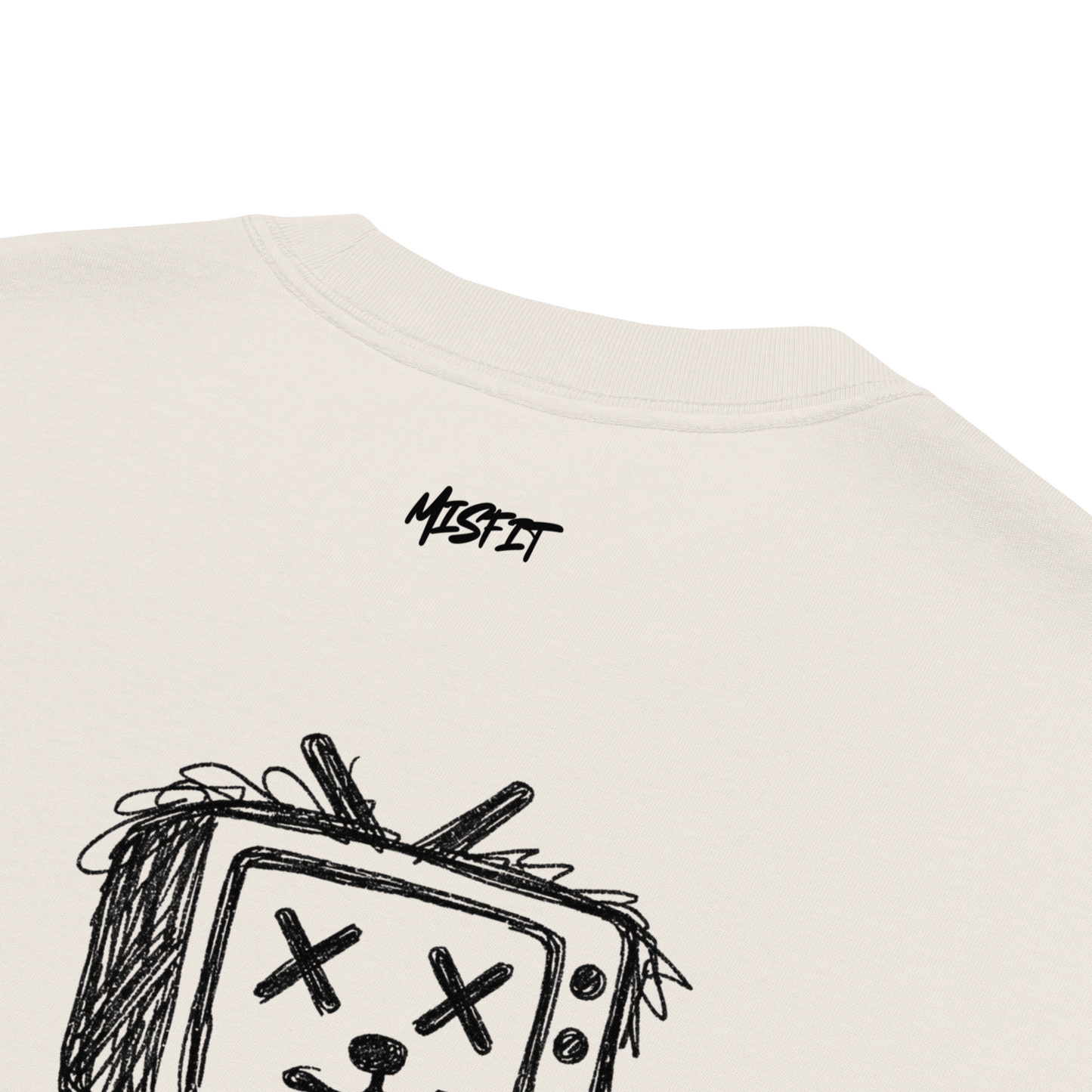 Misfits Collection - The TV Head - Oversized faded tee