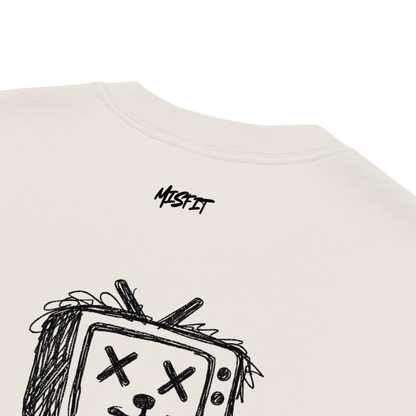 Misfits Collection - The TV Head - Oversized faded tee