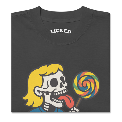 Licked To Death - Oversized Heavy Faded Tee
