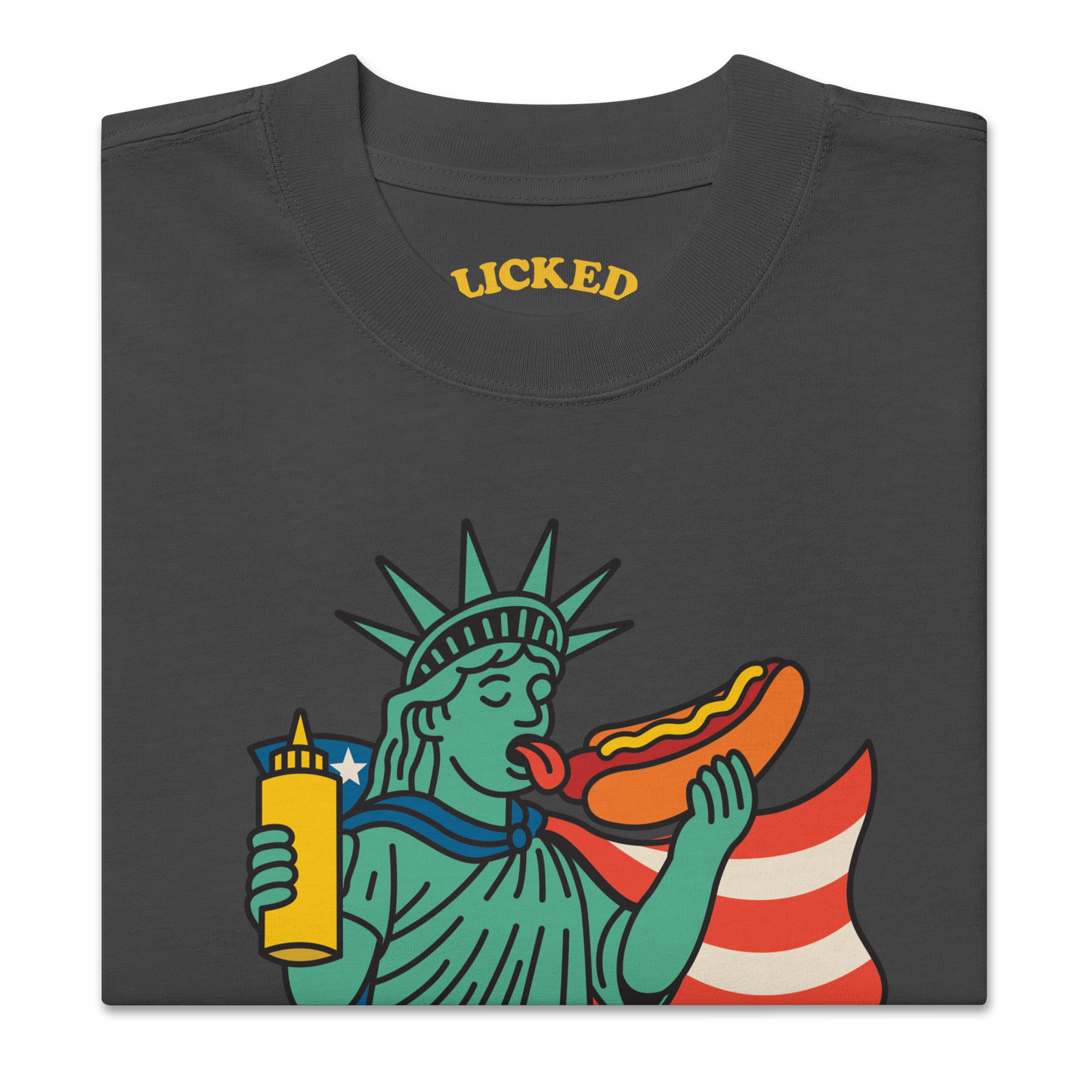 Licked New York - Oversized Heavy Faded Tee