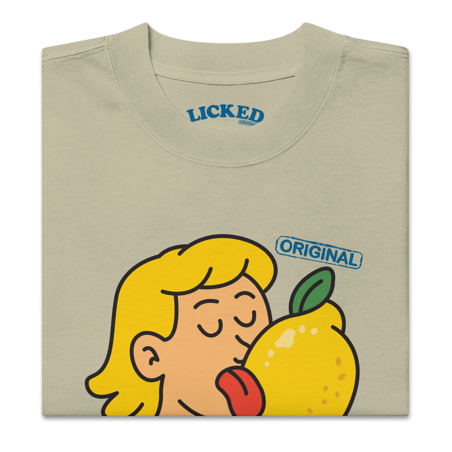 The OG - Lick The Lemon - Oversized Heavy Faded Tee